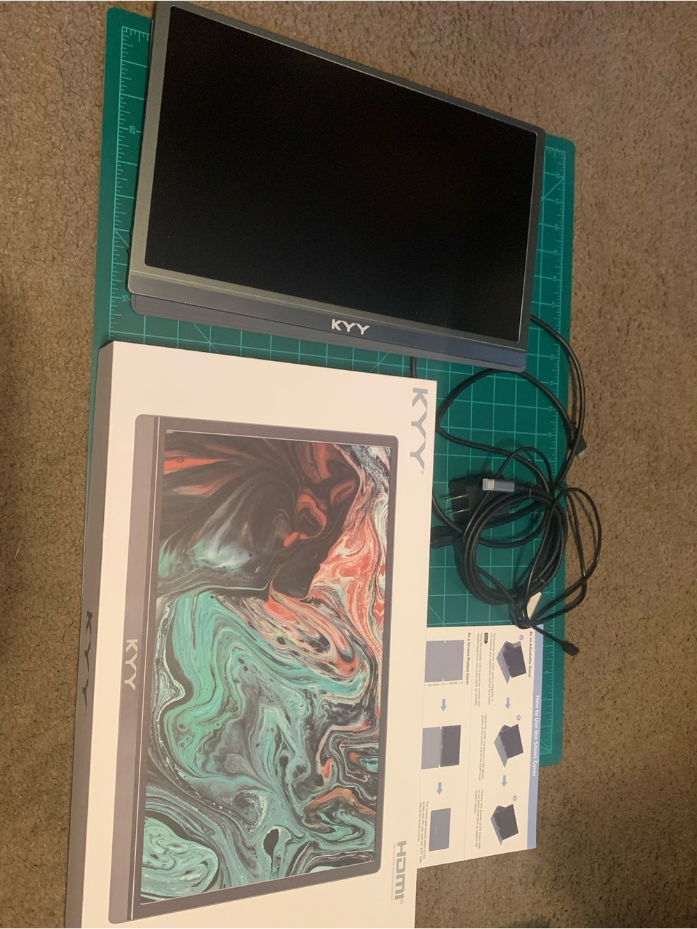 KYY 15.6” FHD 1080P Portable Monitor USB-C HDMI w/ Box & Accessories
